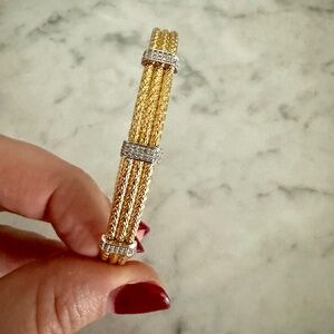 Anthea Le Jardin Two-Tone Flex Bangle